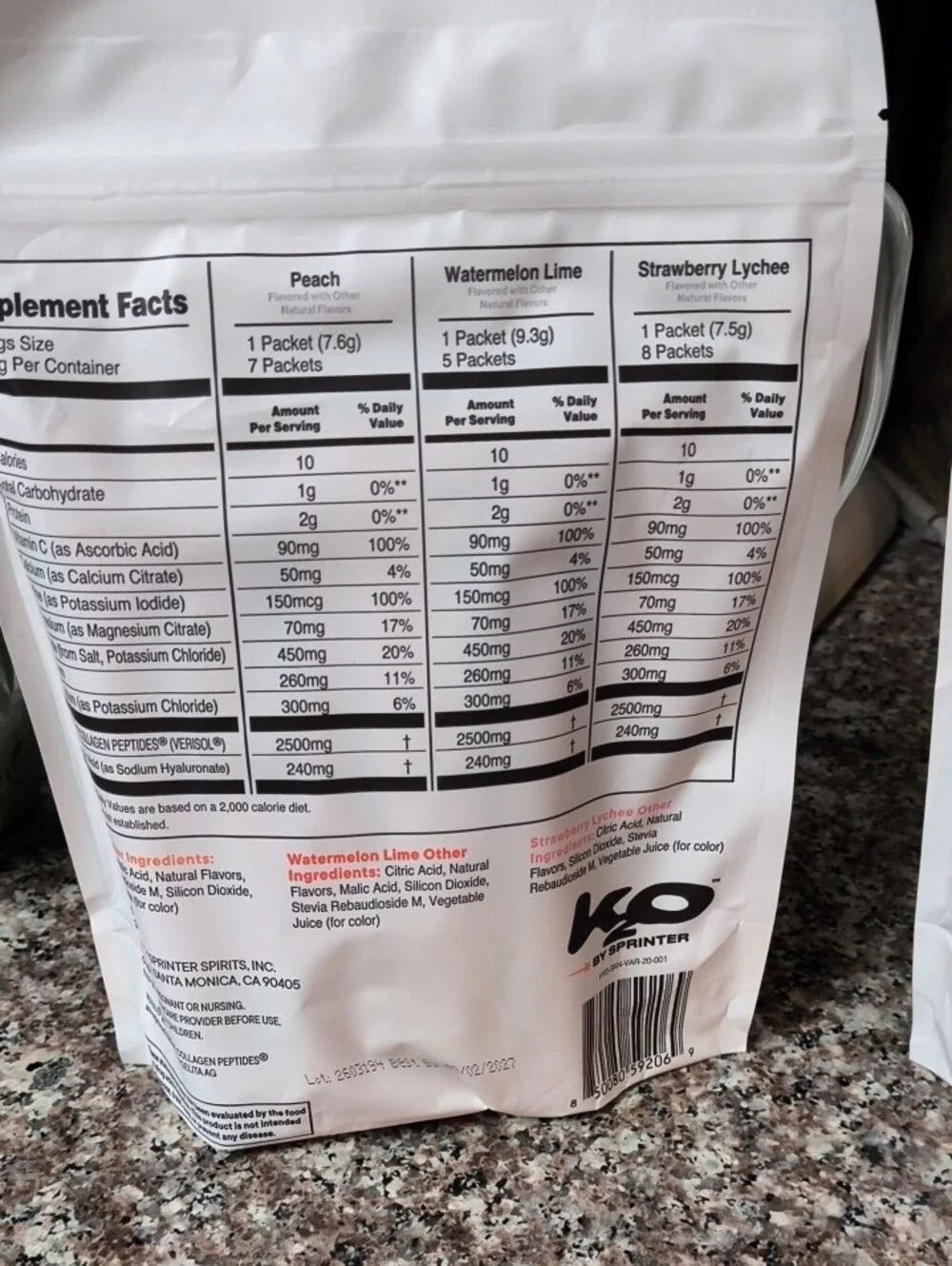 K20 by Sprinter Advanced Skin Hydration Mix - Variety Pack (2 Packs)